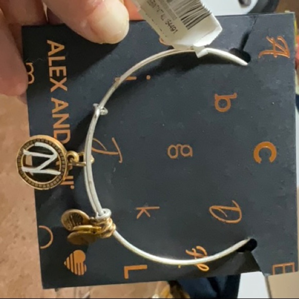 Alex and Ani Initial N Silver Tone and Gold Tone Metal NWTs - Picture 8 of 9